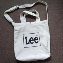 Lee ロゴ入り ホワイトトートバッグ