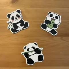 パンダ ステッカーセット 3枚入り