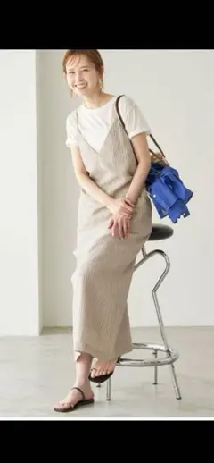 スローブイエナ　リネンライク　キャミワンピース　36