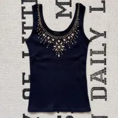 CECIL McBEE セシルマクビー ビジューつき タンクトップ 袖なし