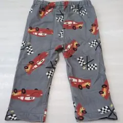 どっちもせいかい PIXAR カーズ 総柄 パンツ 長ズボン 七分丈 グレー