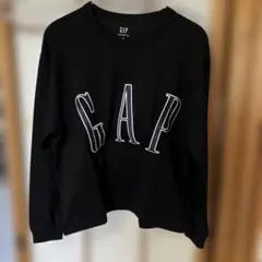 d*!様 オーバーサイズGAPロゴクロップドTシャツ　S 黒　中古