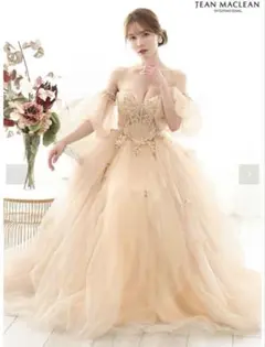 JEAN MACLEAN ベージュチュールドレス