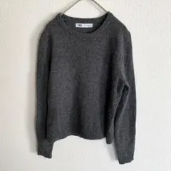 ZARA ウールニット グレー Mサイズ