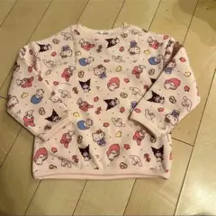 新品　サンリオ　トレーナー　裏起毛　ピンク　クロミ　キティ　マイメロ　キキララ