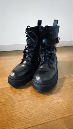 お値下げ　ZARA レースアップブーツ　36 本革
