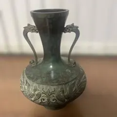 瑞峰印の花瓶青銅製 孔雀彫刻 - メルカリ
