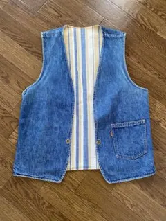 70s LEVI'S デニムベスト リバーシブル BIG E