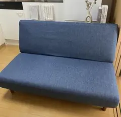 【現地手渡し】横:120cm 縦:80cm フルフラット可能！ 2人掛けソファ