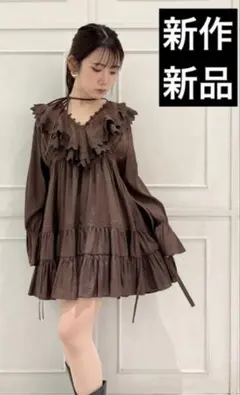 【新品タグ付き】コットンライクラッフルカラーチュニック Amazon.co.jp: コットンライクラッフルカラーチュニック