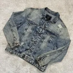 【人気Lサイズ】ZARA MAN ダメージ加工 デニムジャケット Gジャン ザラ