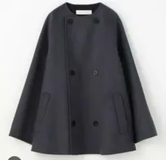 ギャルリーヴィー　ダブルフェイス　ノーカラーコート　ミドル　36