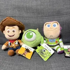 PIXAR ぬいぐるみ 3体セット ウッディ マイク バズ 非売品のサムネイル