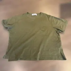 MUVEIL WORK ハートポケットTシャツ カーキのサムネイル
