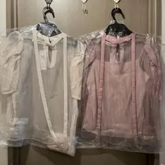 ミッシュマッシュ　オーガンジーブラウス　2色まとめ売り