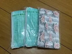新品未使用　プリーツ　使い捨てマスクセット（花柄・カラフル）30枚