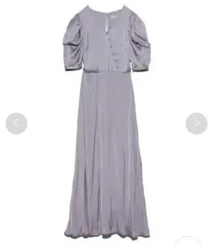 SNIDEL サテンパフスリーブワンピース