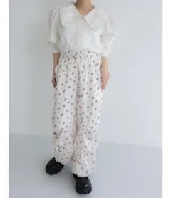 jumelle 花柄ワークパンツカーゴパンツflower cargo pants