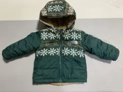 ノースフェイス　緑色 雪の結晶柄 アウター 80cm