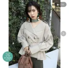 【新品未使用タグ付き！】ムルーア　MURUA ミドルトレンチコート　ベージュ