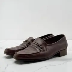 BALLY バリー ローファー レザー シボ革 ブラウン 本革 22.5cm