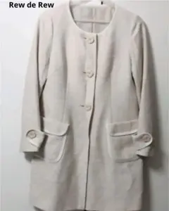 美品　rew de rew♡ノーカラーコート　秋　ジャケット