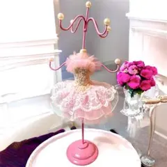 【新品未使用】claire's　アクセサリースタンド　バレエ チュチュ　ピンク