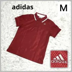 アディダス　テーラーメイド　ポロシャツ　ゴルフウェア　レッド　光沢感　日本製　Ｍ