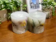 ボタニカルキャンドル 2個セット【A】