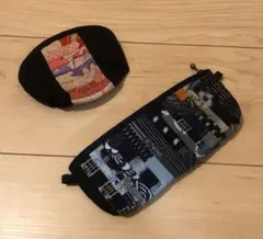 和風パッチワークペンケースとコインケースセット