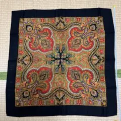 マルチカラーのペイズリー柄スカーフ（ショール）約75cm