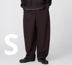 25AW ユニクロユー ブラッシュドスウェットワイドパンツ ダークブラウン S