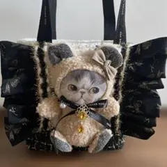 メ*ー様 BIG②②ラウンドバッグ/トートバッグ★コヤンイサムチョン♡黒猫ちゃん メ*ー様 BIG②②ラウンドバッグ/トートバッグ☆コヤンイサム