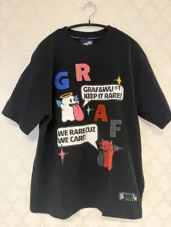 GRAF&WU ゴーストキャラクター 刺繍Tシャツ　ブラック　Mサイズのサムネイル