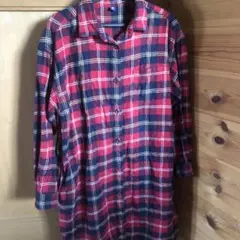 ユニクロ130cmフランネルチェックシャツワンピース