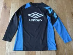 umbro 長袖シャツ Lサイズ 黒/青
