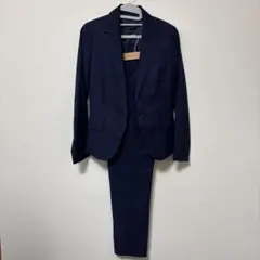 THE SUIT COMPANY レディースパンツスーツ上下 ネイビーチェック