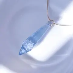 クリスタル ネックレス レジンアクセサリー ジルコニア入り ロング ハンドメイド