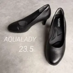 AQUALADY レザーパンプス　ブラック　コンフォート　冠婚葬祭　23.5cmのサムネイル