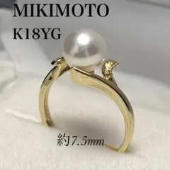 【 花珠級 】 MIKIMOTO K18 あこや真珠 リング 指輪 テリ◎ 美品のサムネイル