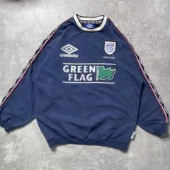 【正規96-98 UMBRO England Green Flag sweat】