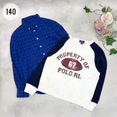 ラルフローレン/ポロバイラルフローレン　トレーナー　長袖シャツ　チェック　ロンT