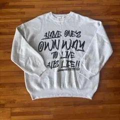 【美品】WEGO ロゴニット クルーネック