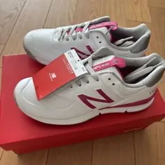 New Balance ゴルフシューズ 女性用 ホワイト/ピンク