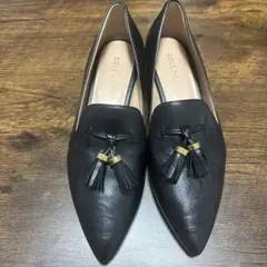 COLE HAAN タッセル付きフラットシューズ ブラック 5Bのサムネイル