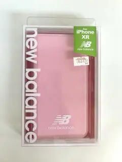 new balance iPhone XR 対応シンプル手帳型ケース ピンク