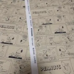 スヌーピー　生地 100×100　コミック柄　ピーナッツ　シーチング