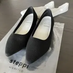 ステッピ　パンプス　黒　ブラックベーシックボインデッド　ポインテッドトゥパンプスのサムネイル