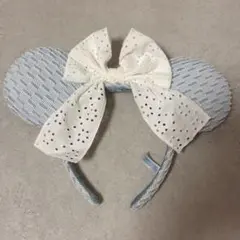 ディズニー ミニーカチューシャ 水色