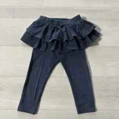 ユニクロ☆ネイビーフリル付きレギンス 80cm スカンツ